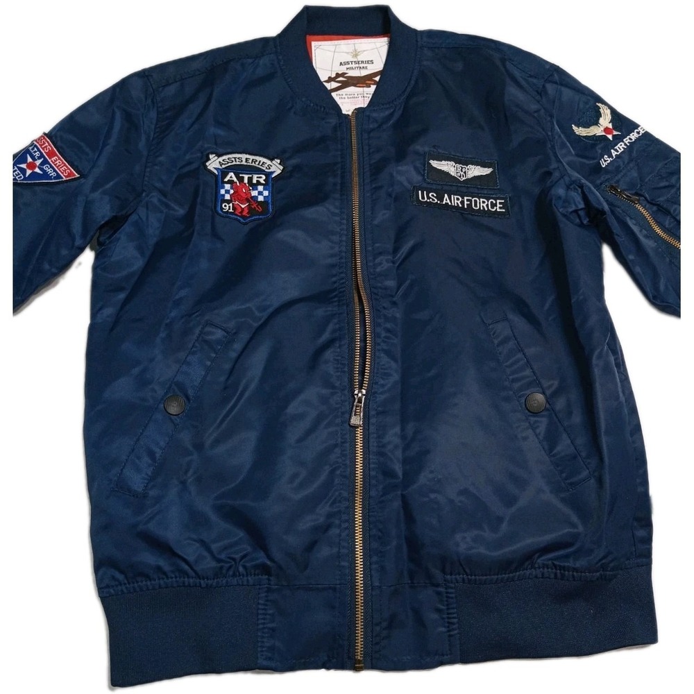 ASSTSERIES Grant Hieghts 34th Air Force Jacket Military Bomber  Inside Orange